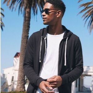 Marine Layer Charcoal Hoodie with Light Accents NWT